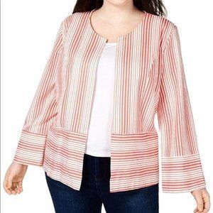 NY Collection linen blend plus size blazer jacket